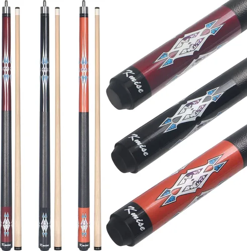 Miniatura 17 de Kmise Pool Stick Set of - 58" Pool Cue Stick, Canadian Maple Professional Billiards Pool Cue, Pool Sticks for Adults, 18~21oz Multiple