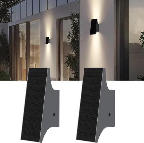 Miniatura 10 de SOTTLOT Luces Solares para Exteriores, 700LM 3000K Luces Solares de Pared para Exteriores Arriba y Abajo, Luces Solares de Aplique Atenuables, Luces