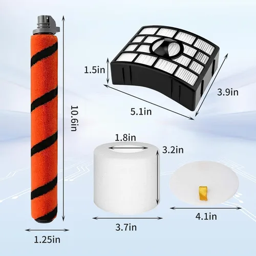 Miniatura 4 de Filtros de rollo de cepillo de repuesto compatibles con aspiradora Shark Apex DuoClean AZ1000 AZ1002 AZ1003BRN AX950 AX951 AX952 NV830 NV831 NV835
