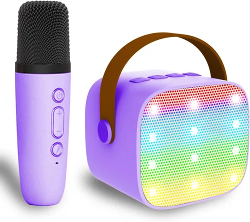 Miniatura 8 de Karaoke Machine for Kids, Mini Karaoke Machine for Kids Adults, Portable Bluetooth Speaker with 1 Wireless Microphones, Christmas Birthday Toys
