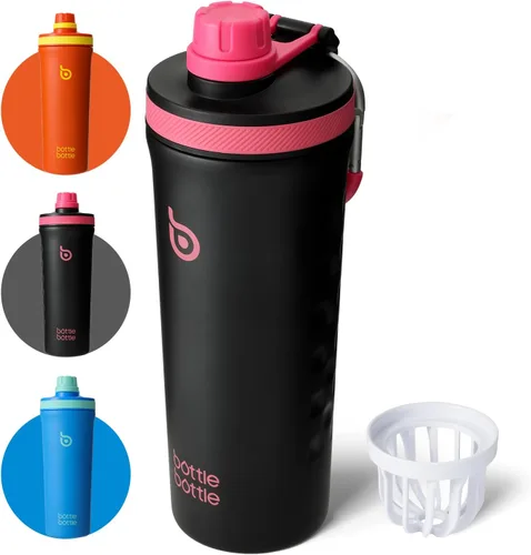 Miniatura 9 de BOTTLE BOTTLE Botella Agitadora Aislada de 26 oz Botella de Agua Aislada para Hombres y Mujeres Botellas Agitadoras de Proteína para Gimnasio Taza