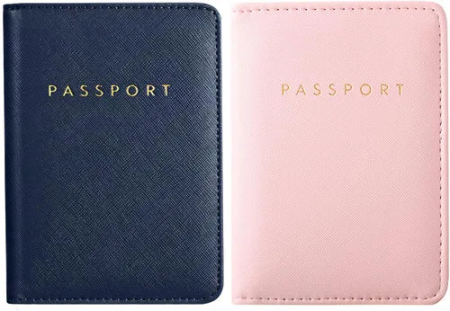 Miniatura 8 de 2 piezas de funda de pasaporte para viaje, impermeable, de cuero, cartera, libro de viaje, artículos esenciales para crucero para mujeres y hombres