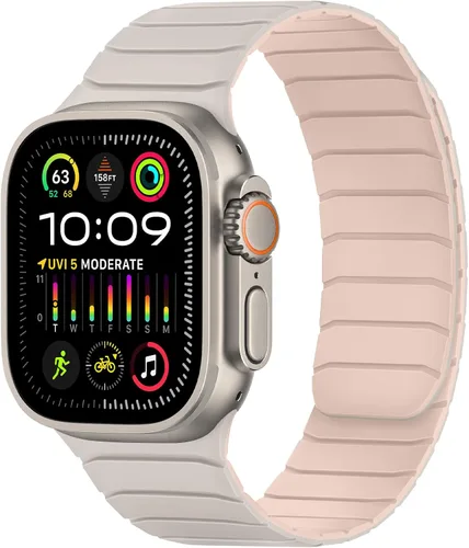 Miniatura 25 de Tasikar Bandas Magnéticas Compatibles con Apple Watch 42mm (Serie 11/Serie 10) 41mm 40mm 38mm, Correa de Reemplazo de Silicona Suave para iWatch SE