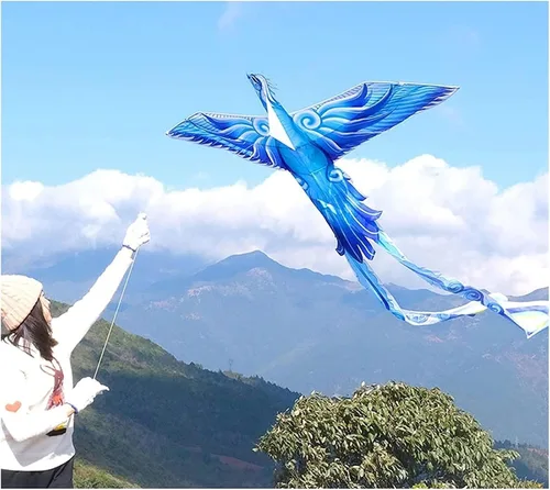 Miniatura 7 de HIIGH Kites Bluebird nueva cometa grande Phoenix Kite adulto deportes al aire libre cometa fácil de volar juego para niños