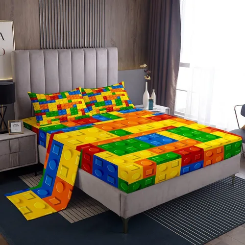 Miniatura 44 de Feelyou Juego de sábanas para niños con diseño de aguacate, ropa de cama bonita con frutas para niños y niñas, 1 sábana encimera y 1 sábana bajera