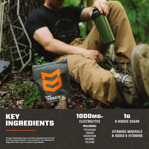 Miniatura 5 de MTN OPS Hydrate - Mezcla de bebida en polvo de electrolitos, naturalmente endulzada con fruta de monje, sin gluten, 20 porciones individuales