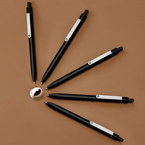 Miniatura 7 de LINFANC 5 bolígrafos de gel negro, punta media de 0.028 in, de secado rápido, tinta negra para diario, bolígrafo de gel de escritura suave, bonitos