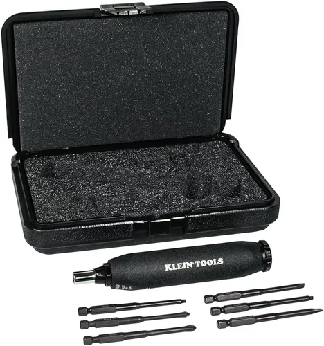 Klein Tools 57032 Juego de destornilladores, fabricado en Estados Unidos, kit de destornilladores dinamométricos con Phillips, ranuradas, puntas