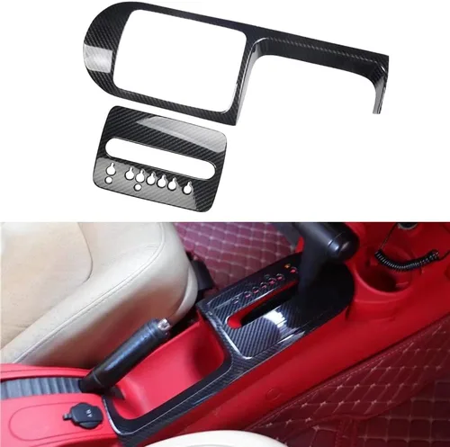 Miniatura 2 de HIGH FLYING Para Volkswagen New Beetle 2003-2010 Accesorios para el interior del automóvil, kit de panel de engranajes de la consola, cubierta ABS