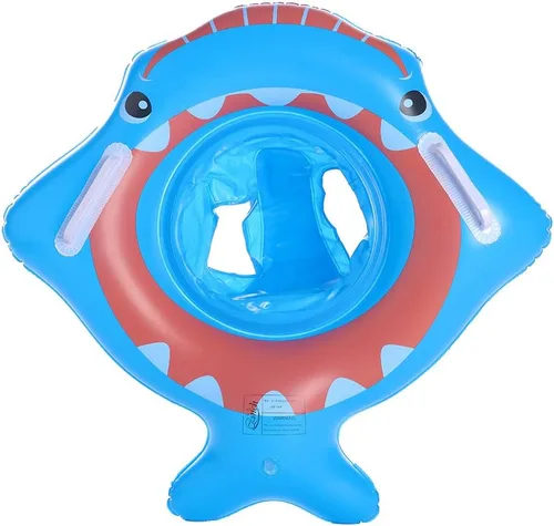 Flotador de natación para bebé,Anillo inflable de natación para bebés con asiento para bebé/niño,Anillo de flotador de cintura para niños Tiburón