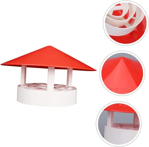Miniatura 8 de MERRYHAPY 1pc impermeable Smokestack Cap Pvc cubierta de chimenea para protección contra el tiempo embudo protector para ventilación de techo