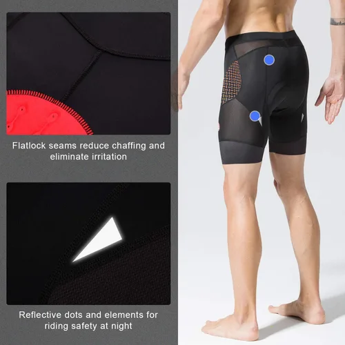 Miniatura 5 de Men's Cycling Shorts Padded Bicycle Riding Half Pants Bike Biking Cycle Tights