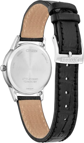 Miniatura 3 de CITIZEN Reloj clásico Eco-Drive con correa de cuero para mujer con fecha de 3 manecillas