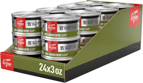 Miniatura 14 de ORIJEN Pate Premium - Comida húmeda para gatos en caldo de huesos con atún, salmón y ternera, latas de 5.5 onzas (12 unidades)