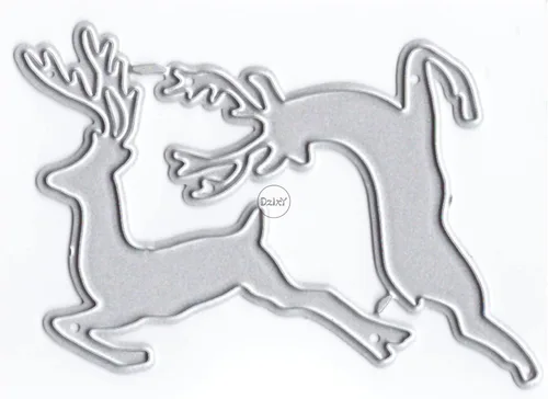 DzIxY Adorables troqueles de corte de metal de ciervo de Navidad para hacer tarjetas, juegos de troqueles de papel para grabar, álbum, plantillas