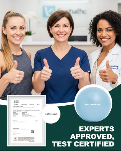 Miniatura 6 de Trideer Pelota de pilates de 9 pulgadas, pelota de ejercicio pequeña para yoga, entrenamiento de núcleo, terapia física, equilibrio, estabilidad