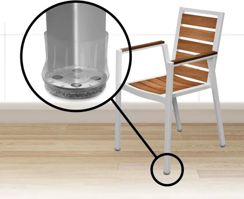 Miniatura 3 de Slipstick GorillaFelt CB184 - Protectores de suelo para patas de silla para suelos de madera, almohadillas de fieltro de funda transparente