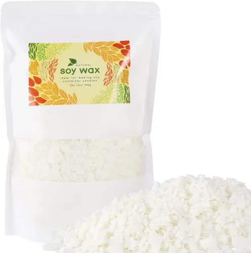 Wfmolcand Suministros para hacer velas de cera de soja natural DIY - Hojuelas de cera de soja - Hecho de granja, sin aditivos, inofensivo y puro 2