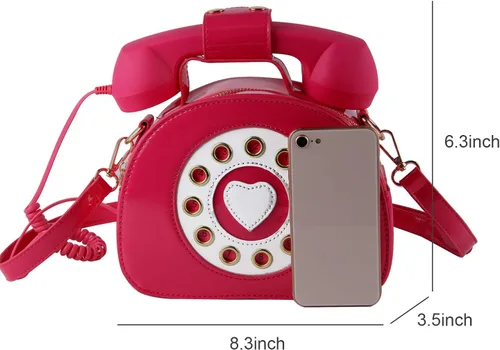 Miniatura 48 de Oweisong Divertido bolso de teléfono para mujer, bolso cruzado de hombro con asa superior para teléfono