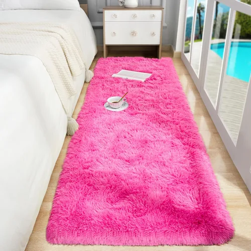 Miniatura 57 de Foxmas - Alfombra para centro de habitación, esponjosa y ultrasuave, para dormitorio, habitación de los niños, habitación del bebé, afelpada, Azul