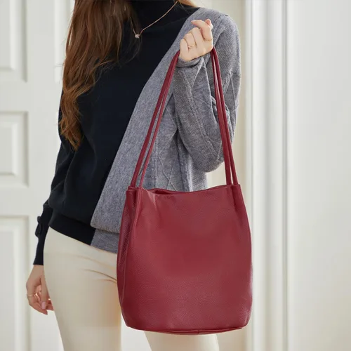 Miniatura 3 de Iswee - Bolsos de cuero genuino, diseño de hombro Hobo, bolsos para mujer