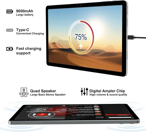 Miniatura 3 de 2026 Gemini AI - Tablet Android de 11 pulgadas 2000 x 1200 pantalla 2K 2 en 1, tabletas T616, 18 GB de RAM+128 GB ROM+1 TB expandir, cámara de Verde