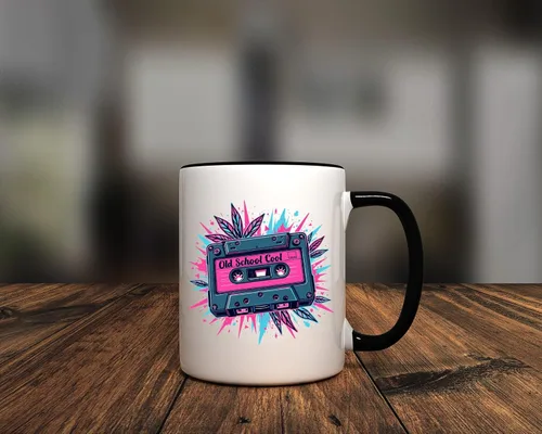 Miniatura 7 de Taza de café divertida, diseño de cassette para amantes de la música retro, nostalgia musical de los años 80, taza única para músicos, taza