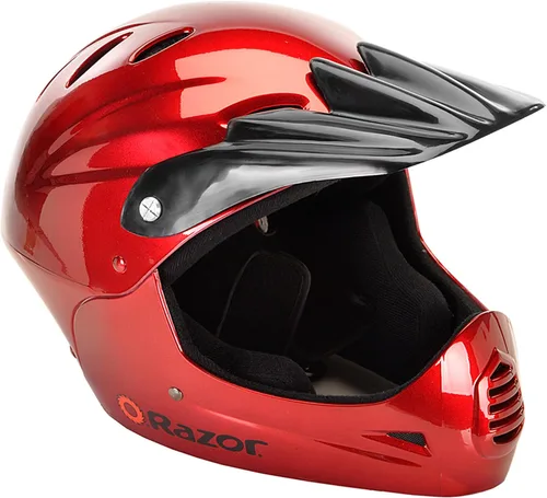 Miniatura 9 de Razor Casco juvenil de cara completa, carcasa exterior de plástico ligero con correas ajustables para jóvenes jinetes