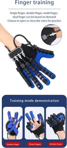 Miniatura 7 de Guantes de robot de rehabilitación de mano izquierda+derecha, equipo de rehabilitación de hemiplejia cerebral, dispositivo de rehabilitación
