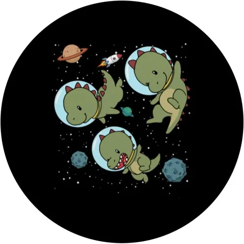 Miniatura 3 de Space Dinosaur PopSockets - Soporte para teléfonos y tabletas, Negro