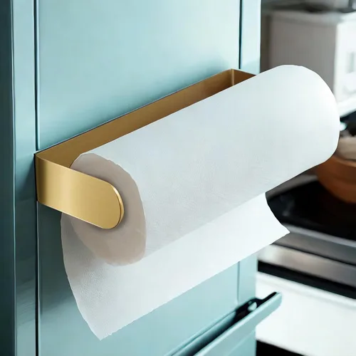 Miniatura 9 de DELITON Soporte magnético para toallas de papel - Estante multifuncional blanco con ajuste magnético fuerte para la mayoría de tamaños de toallas