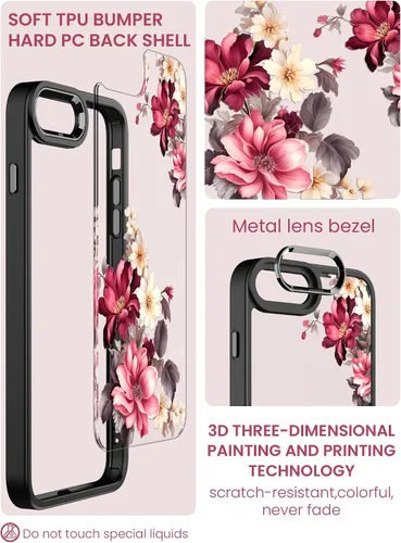 Miniatura 4 de Dretal Funda para iPhone 8 Plus, iPhone 7 Plus y 6 Plus, grado militar, probada contra caídas, parte trasera dura y borde suave, funda protectora