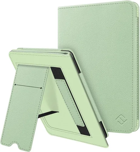 Miniatura 30 de Fintie Funda con soporte para Kindle de 6 pulgadas (11ª generación-2024/2022) - Funda de piel sintética con ranura para tarjeta de encendido y Negro