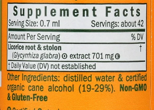 Miniatura 4 de Herb Pharm Extracto líquido de regaliz orgánico certificado para soporte del sistema endocrino - 1 onza (DLIC01)