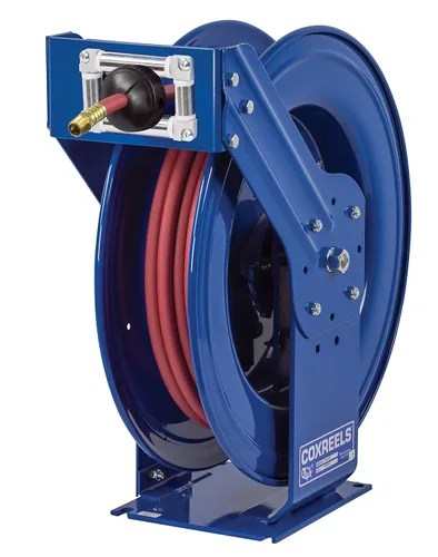 Miniatura 12 de Coxreels TSHL-N-650 Carrete de manguera con resorte de trabajo pesado Supreme Duty para aire/agua/aceite: 1" I.D., capacidad de manguera de 50
