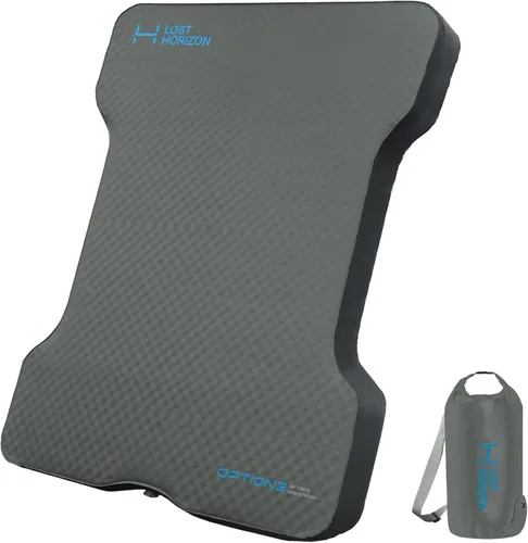 Lost Horizon Colchón de aire para cama de camión con espuma, almohadilla de dormir autoinflable para tamaño matrimonial de 6 a 6.5 pies con saco de