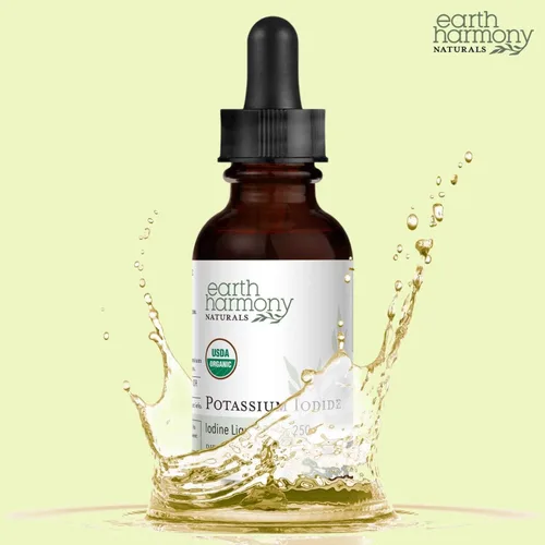 Miniatura 4 de USDA - Suplemento líquido orgánico de yoduro de potasio de 250 mcg (suministro para 6 meses) - 0.253% de yodo elemental - Apoyo dietético de yodo