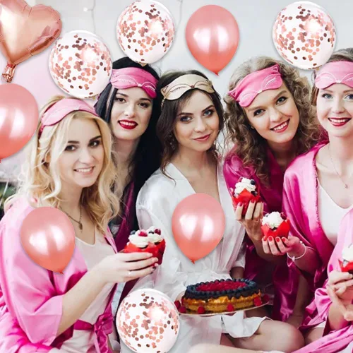 Miniatura 7 de EFAILY Decoraciones para Despedida de Soltera - Kit de Decoración y Suministros para Fiesta Nupcial de Oro Rosa, Banda de Novia, Velo, Tatuajes