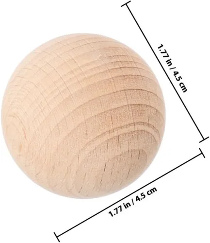 Miniatura 2 de TOYANDONA Juego de 5 bolas de madera para croquet para juegos de césped al aire libre, bolas de madera maciza resistentes para patio trasero