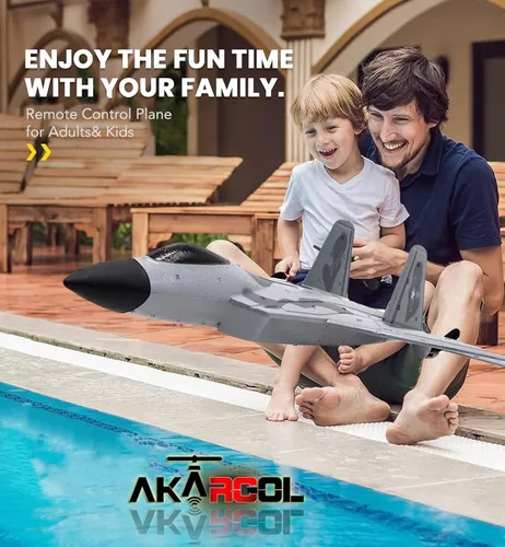 Miniatura 7 de Akargol Avión RC Jet Extra con 3 Baterías, Avión de Control Remoto 2025 Regalo de Navidad - Nuevo Modelo de Aviones Luz LED Avión de Combate Juguete