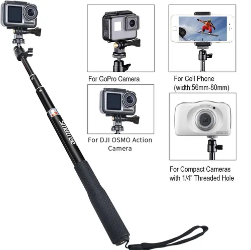 Miniatura 2 de Smatree Palo telescópico para selfie con trípode compatible con Insta360 X5, para GoPro Hero 13/12/11/10/9/8/7/6/5, para OSMO 5 Pro/4/3/Ricoh Theta