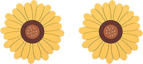 Miniatura 8 de Sunflower Trivet Mat Silicone Hot Pot Holder Hot Pads for Table and Countertop, Soft Rubber Multi-Use Trivets for Pots & Hot Dish, Non Slip Coasters