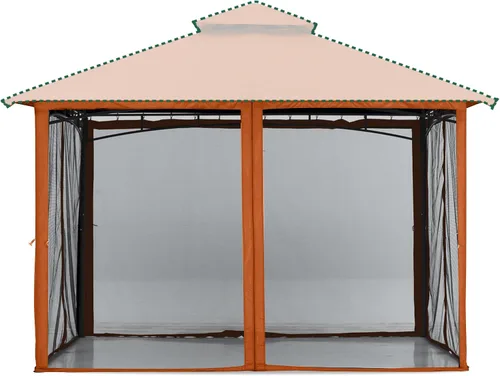 Miniatura 8 de MASTERCANOPY Carpa de patio con mosquitera, paredes de pantalla (10x10, Café)