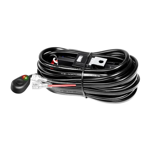 Miniatura 12 de RIGIDON Kit de mazo de cables de barra de luz LED, interruptor basculante de 12 V, 18 AWG, relé de alimentación, cable automotriz para barra de luz