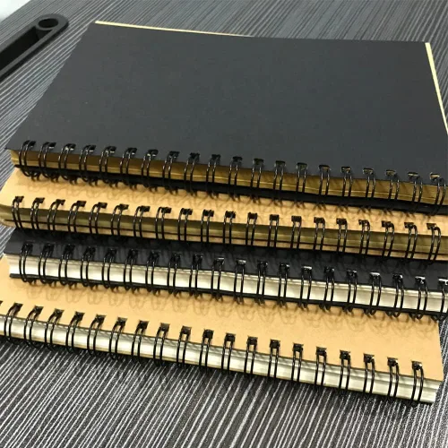 Miniatura 4 de ZAYOIZY Cuaderno de bocetos en espiral sin forro, de papel de estraza para dibujar a lápiz, garabatos, bocetos, cubierta negra, página