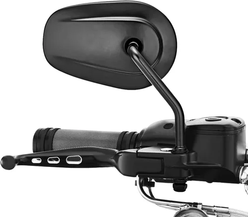 Mofun 8mm Espejos Negros Espejos Cónicos Traseros Compatibles con Harley Softail Dyna Road King Street Glide Electra Road Glide Sportster 1982-2025