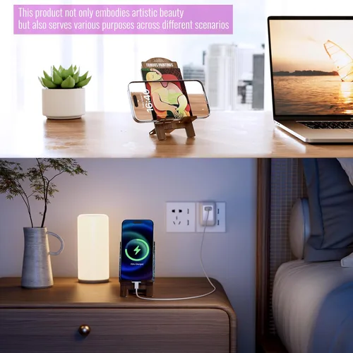 Miniatura 3 de Bonito y artístico soporte para teléfono celular para escritorio, soporte multifuncional para teléfonos, iPads, interruptor, Kindle y consolas