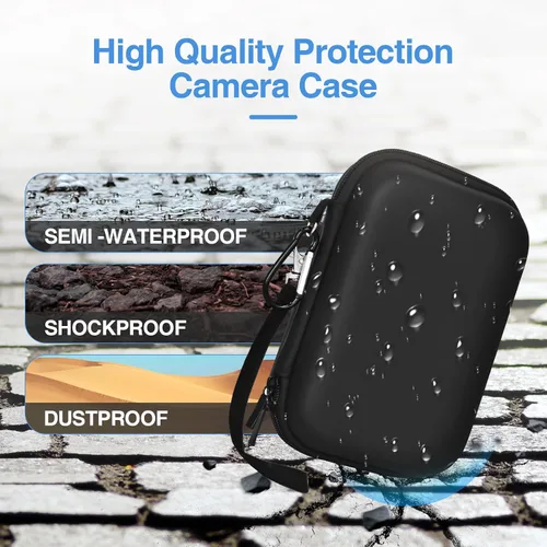 Miniatura 5 de EMART Funda para cámara digital, bolsa pequeña para cámara (tamaño de cámara <6 x 4 x 0.9 pulgadas) para VAHOIALD FHD 1080P/KODAK PIXPRO