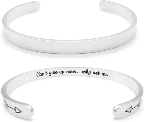 Miniatura 319 de Pulseras inspiradoras para mujer, joyería de acero inoxidable, con refranes, pulsera motivacional con mensaje oculto, pulseras grabadas para mejor