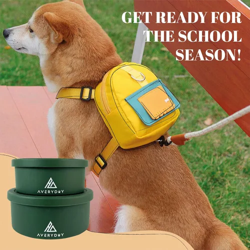 Miniatura 7 de AVERYDAY Cuencos de viaje para perros de 30 onzas con tapas, cuencos portátiles 2 en 1 para alimentos y agua, cuenco de agua y comida para perros